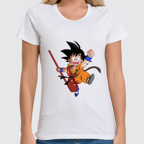 Заказать женскую футболку в Москве. Футболка классическая dragon ball от Y L - готовые дизайны и нанесение принтов.