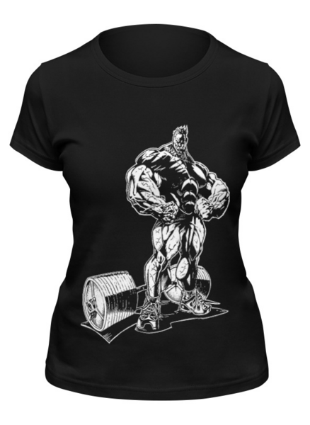 Заказать женскую футболку в Москве. Футболка классическая Bodybuilding от osipov91@mail.ru - готовые дизайны и нанесение принтов.