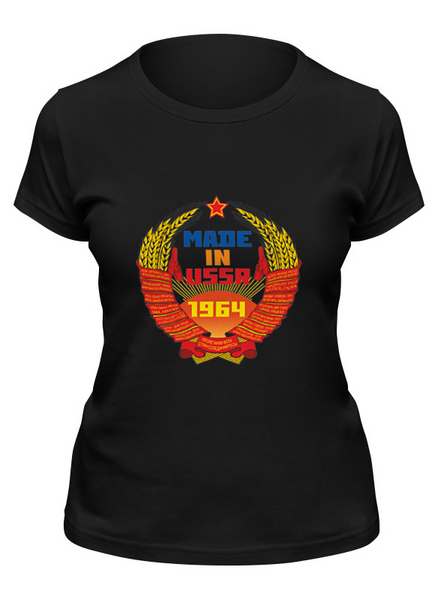 Заказать женскую футболку в Москве. Футболка классическая USSR 1964 от Djimas Leonki - готовые дизайны и нанесение принтов.
