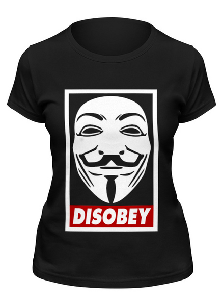 Заказать женскую футболку в Москве. Футболка классическая Disobey от geekbox - готовые дизайны и нанесение принтов.