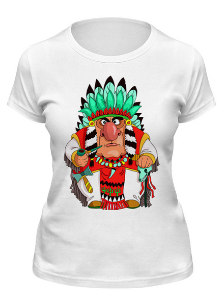 Заказать женскую футболку в Москве. Футболка классическая ◈ Indian ◈ от balden - готовые дизайны и нанесение принтов.