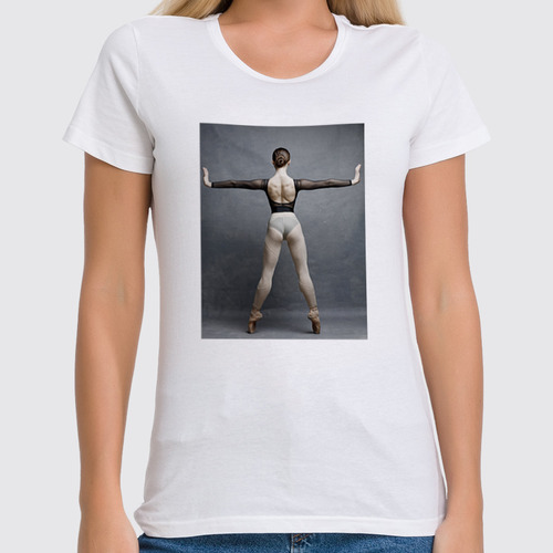 Заказать женскую футболку в Москве. Футболка классическая балет от 251164@mail.ru - готовые дизайны и нанесение принтов.