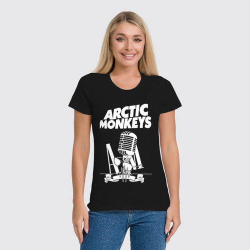 Заказать женскую футболку в Москве. Футболка классическая Arctic Monkeys от geekbox - готовые дизайны и нанесение принтов.