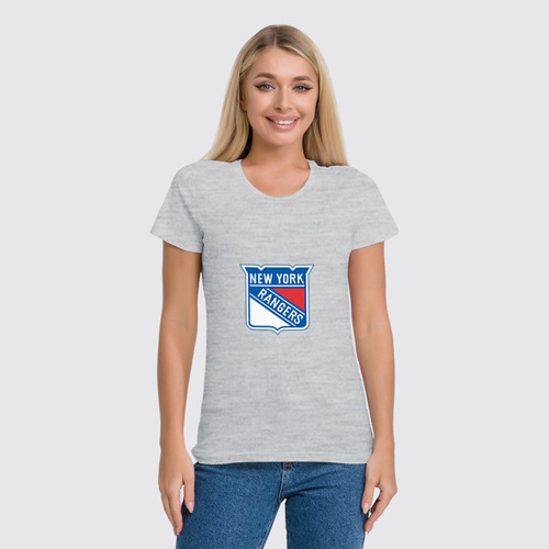 Заказать женскую футболку в Москве. Футболка классическая New York Rangers / NHL USA от KinoArt - готовые дизайны и нанесение принтов.