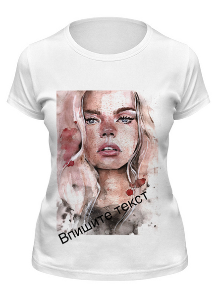 Заказать женскую футболку в Москве. Футболка классическая Blond от ann_karma@mail.ru - готовые дизайны и нанесение принтов.