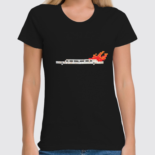 Заказать женскую футболку в Москве. Футболка классическая Лимузин в огне от Artyom Smirnov - готовые дизайны и нанесение принтов.