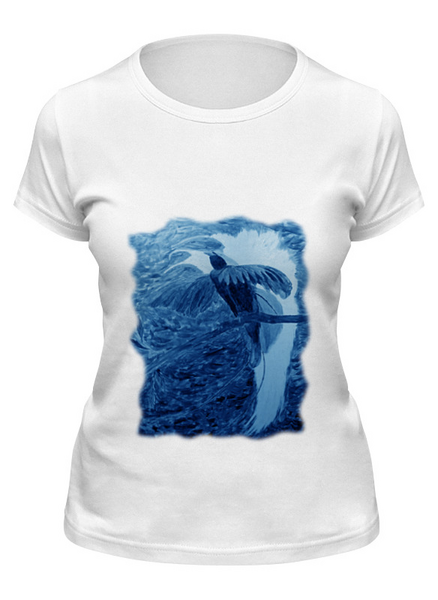 Заказать женскую футболку в Москве. Футболка классическая Синяя птица от veatim@yandex.ru - готовые дизайны и нанесение принтов.