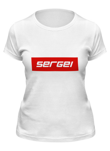 Заказать женскую футболку в Москве. Футболка классическая Sergei от THE_NISE  - готовые дизайны и нанесение принтов.