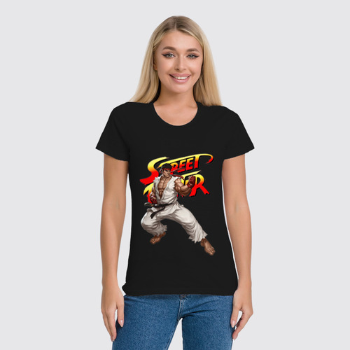 Заказать женскую футболку в Москве. Футболка классическая Street Fighter Ryu от Combat Wear - готовые дизайны и нанесение принтов.