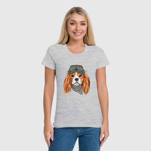 Заказать женскую футболку в Москве. Футболка классическая Собака от Ирина - готовые дизайны и нанесение принтов.