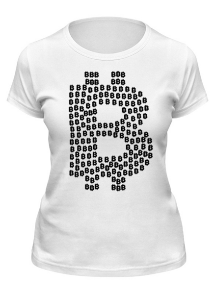 Заказать женскую футболку в Москве. Футболка классическая Крипто радость от Crypto Style - готовые дизайны и нанесение принтов.