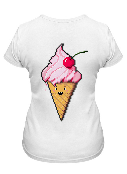 Заказать женскую футболку в Москве. Футболка классическая ice cream от punksy - готовые дизайны и нанесение принтов.