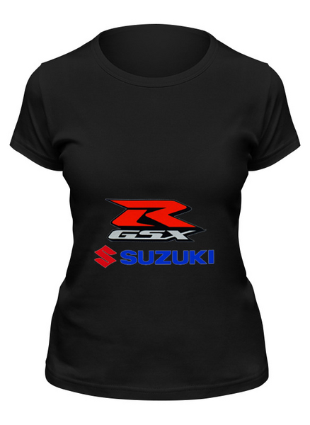 Заказать женскую футболку в Москве. Футболка классическая R gsx suzuki sport от Elvis - готовые дизайны и нанесение принтов.