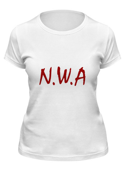 Заказать женскую футболку в Москве. Футболка классическая группа N.W.A от Fedor - готовые дизайны и нанесение принтов.