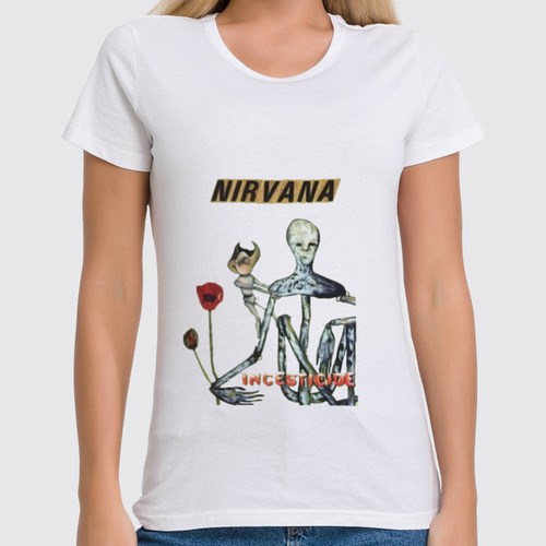 Заказать женскую футболку в Москве. Футболка классическая Nirvana Incesticide album t-shirt от rancid - готовые дизайны и нанесение принтов.