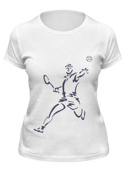 Заказать женскую футболку в Москве. Футболка классическая Большой теннис от valezar - готовые дизайны и нанесение принтов.