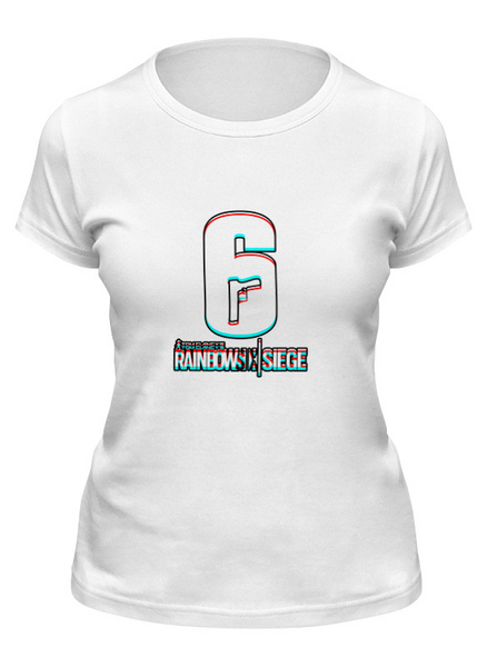 Заказать женскую футболку в Москве. Футболка классическая Rainbow 6 от THE_NISE  - готовые дизайны и нанесение принтов.