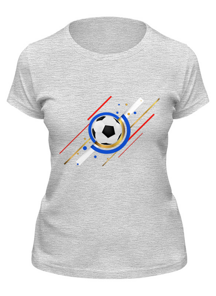 Заказать женскую футболку в Москве. Футболка классическая Футбол от Ирина - готовые дизайны и нанесение принтов.