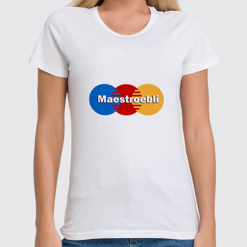Заказать женскую футболку в Москве. Футболка классическая MAESTROebli от Рома Бакарди - готовые дизайны и нанесение принтов.