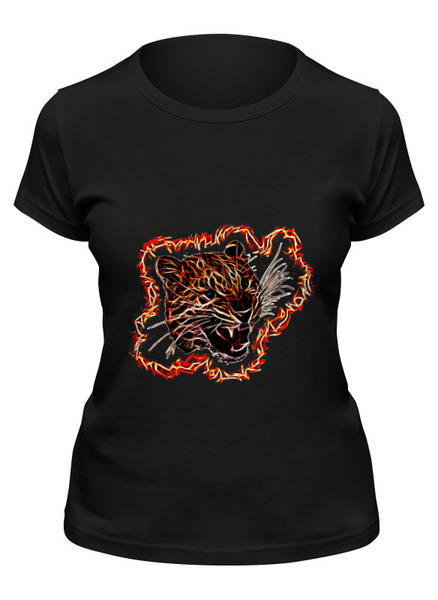 Заказать женскую футболку в Москве. Футболка классическая Леопард от vch - готовые дизайны и нанесение принтов.