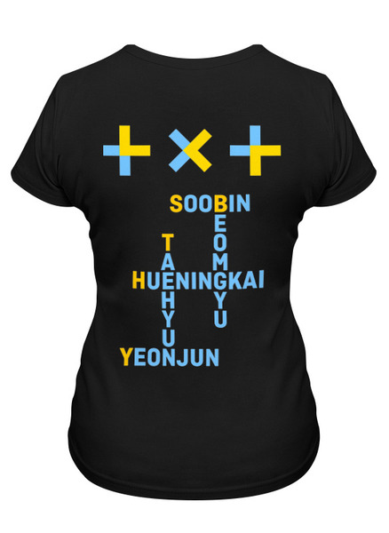 Заказать женскую футболку в Москве. Футболка классическая TXT / Tomorrow X Together  от geekbox - готовые дизайны и нанесение принтов.