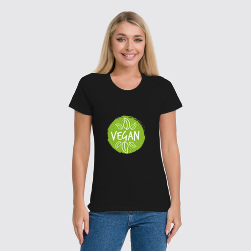 Заказать женскую футболку в Москве. Футболка классическая Веган от vegan@thespaceway.info - готовые дизайны и нанесение принтов.