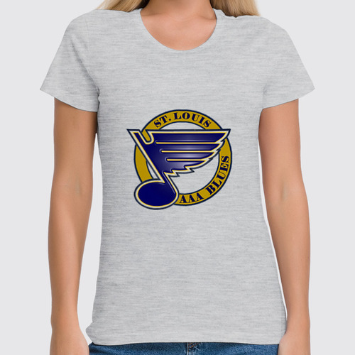 Заказать женскую футболку в Москве. Футболка классическая St Louis Blues / NHL USA от KinoArt - готовые дизайны и нанесение принтов.