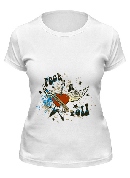 Заказать женскую футболку в Москве. Футболка классическая Rock-n-roll от valezar - готовые дизайны и нанесение принтов.