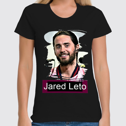 Заказать женскую футболку в Москве. Футболка классическая Джаред Лето(Jared  Leto) от T-shirt print  - готовые дизайны и нанесение принтов.