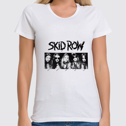 Заказать женскую футболку в Москве. Футболка классическая Skid Row от st-glaz - готовые дизайны и нанесение принтов.