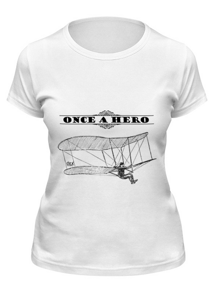 Заказать женскую футболку в Москве. Футболка классическая Once A Hero от OEX design - готовые дизайны и нанесение принтов.