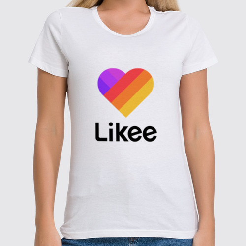 Заказать женскую футболку в Москве. Футболка классическая Likee  от DESIGNER   - готовые дизайны и нанесение принтов.
