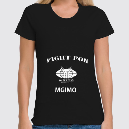 Заказать женскую футболку в Москве. Футболка классическая Fight for MGIMO от Dmitry Miller - готовые дизайны и нанесение принтов.