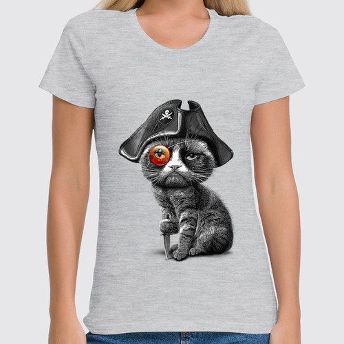 Заказать женскую футболку в Москве. Футболка классическая Пират от Xieros - готовые дизайны и нанесение принтов.