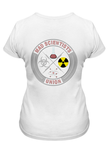 Заказать женскую футболку в Москве. Футболка классическая Mad scientists union от Andy Quarry - готовые дизайны и нанесение принтов.