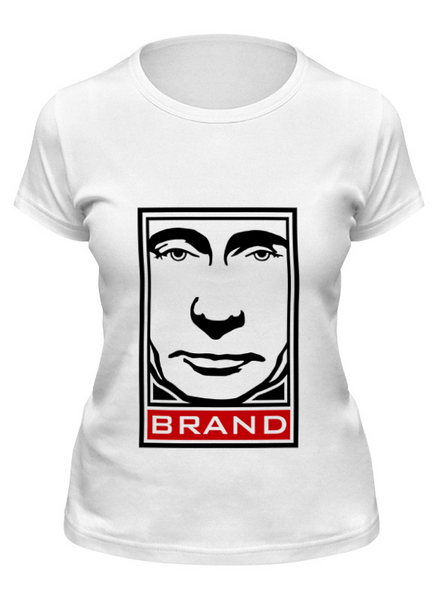 Заказать женскую футболку в Москве. Футболка классическая brand от gopotol - готовые дизайны и нанесение принтов.