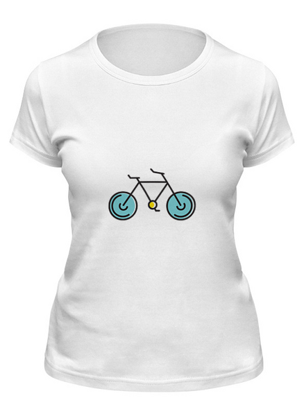 Заказать женскую футболку в Москве. Футболка классическая Велосипедисту от sintara - готовые дизайны и нанесение принтов.