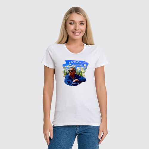 Заказать женскую футболку в Москве. Футболка классическая Leonid Brezhnev от balden - готовые дизайны и нанесение принтов.