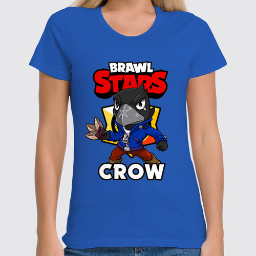Заказать женскую футболку в Москве. Футболка классическая BRAWL STARS CROW от geekbox - готовые дизайны и нанесение принтов.