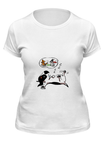 Заказать женскую футболку в Москве. Футболка классическая Chilly the hunter от an2 - готовые дизайны и нанесение принтов.