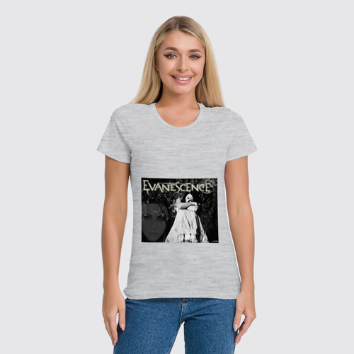 Заказать женскую футболку в Москве. Футболка классическая Evanescence (Amy Lee) от Денис - готовые дизайны и нанесение принтов.