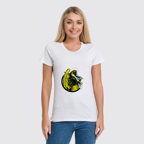 Заказать женскую футболку в Москве. Футболка классическая Жанна дАрк от YellowCloverShop - готовые дизайны и нанесение принтов.