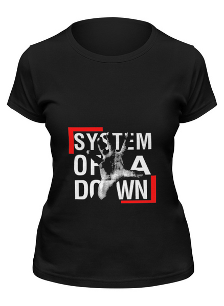 Заказать женскую футболку в Москве. Футболка классическая System of a down (logo) от Денис - готовые дизайны и нанесение принтов.