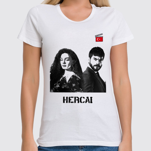 Заказать женскую футболку в Москве. Футболка классическая Hercai от dezolyator3@yandex.ru - готовые дизайны и нанесение принтов.