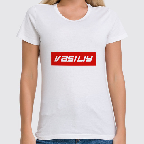 Заказать женскую футболку в Москве. Футболка классическая Vasiliy от THE_NISE  - готовые дизайны и нанесение принтов.