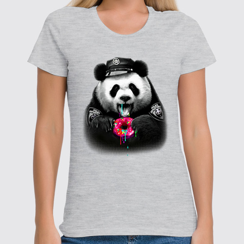 Заказать женскую футболку в Москве. Футболка классическая Панда  от Print design  - готовые дизайны и нанесение принтов.