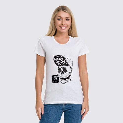 Заказать женскую футболку в Москве. Футболка классическая Череп  от T-shirt print  - готовые дизайны и нанесение принтов.