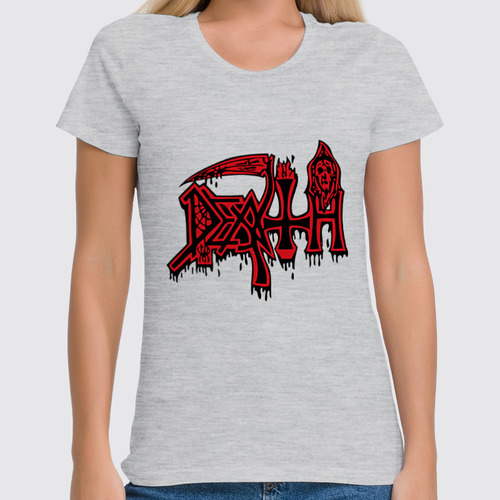 Заказать женскую футболку в Москве. Футболка классическая Death band от Leichenwagen - готовые дизайны и нанесение принтов.