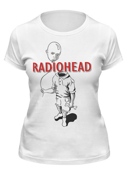 Заказать женскую футболку в Москве. Футболка классическая Radiohead  от geekbox - готовые дизайны и нанесение принтов.