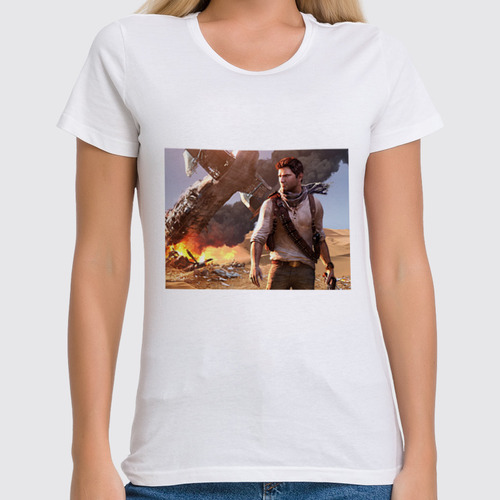 Заказать женскую футболку в Москве. Футболка классическая Uncharted от GeekFox  - готовые дизайны и нанесение принтов.